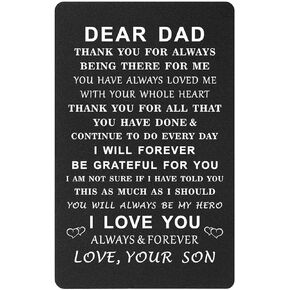 TGCNQ Fathers Day Dad Gifts from Daughter - Dad Wallet Card Insert - Fathers Day Card for Dad - Gifts for Dad Birthday Fahter's Day Xmas from Daughter