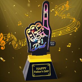 Pop Up Fathers Day Card,Musical 3D Father's Day Cards,#1 Dad,LIGHTS & MUSIC Greeting Card Gifts for Dad Husband Grandpa Son Him