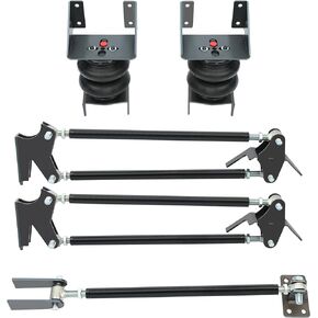 KUAFU 4 Link Suspension Parallel Kit Universal Compatible with Hot Rod Rat Truck Classic Car Air Ride 3" w/Air Suspension Bags Rear LH & RH Weld-On