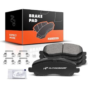 A-Premium Front Ceramic Disc Brake Pads Set Compatible with Select Chrysler, Dodge, Jeep and Mitsubishi Models - 200, Sebring, Avenger, Caliber, Stratus, Compass, Patriot, Eclipse, Galant, Lancer, RVR