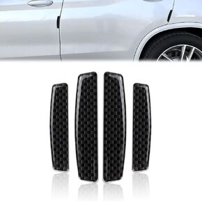 4 PCS Carbon Fiber Car Door Edge Guard, Car Side Door Edge Guards Protector, Universal Auto Bumper Guard Anti-Scratch Protector Trim Stickers (Black)