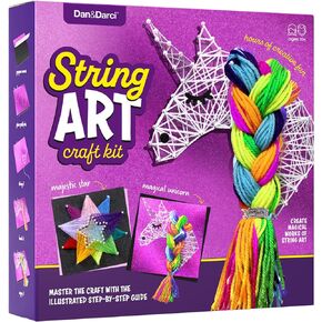 Dan&Darci String Art Craft Kit for Kids - Girls Birthday Gifts for Ages 12 Year Old - Crafts Kits for Girl Age 10,11,12 - DIY Unicorn & Star Toys Gift for Girls & Boys - Arts and Crafts Present