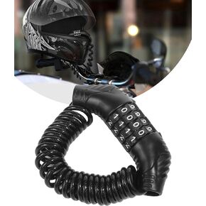 Motorcycle Helmet Lock,Bike Helmet Lock,Car Accessories Portable Helmet Lock,Stroller Lock Retractable Luggage Lock,Password Combination Security Lock for Motorcycles,Bikes(Black)