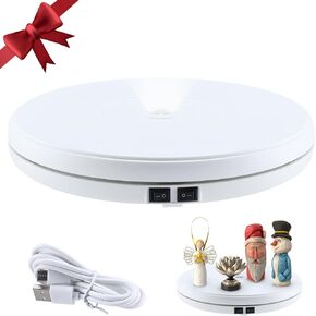 حامل عرض قرص دوار كهربائي بقطر 10 بوصة/25 سم من Artilife مزود بمصباح LED، تحميل مركزي 22 رطل لعرض المتجر in Kuwait