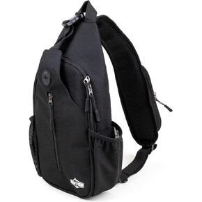 Crossbody Sling Bag – Anti-Theft Carryall Daypack Backpack with Adjustable Chest Strap for Travel or Hiking