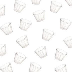 [300 Count - 1 oz.] Perfect Stix Disposable Graduated Plastic Medicine Cups - For Mixed Pills, Medication Measuring, Resin Mixing, Mouthwash