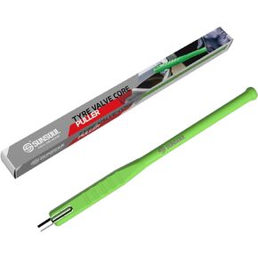 SUNSOUL Tire Valve Stem Puller,Installer Tool,Tire Valve Core Removal Tool,Tire Valve Insertion Tool 12" length,Green