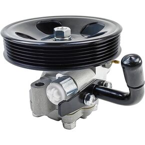 Power Steering Pump with Pulley | Fit for Hyundai Santa Fe 2001 2002 2003 2004 2005 2006, V6 2.7L | Replacement# 57100-26100, 5710026100, 21-667, 21667