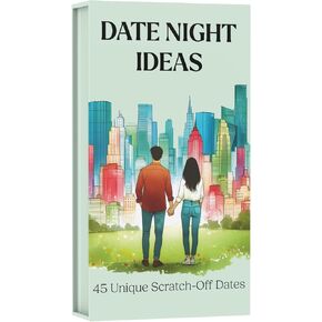Date Night Ideas | 45 Scratch-Off Date Cards for Fun & Romantic Adventures | QR Code on Each Card for More Date Ideas and Tips for Couples, Wife, Husband, Boyfriend or Girlfriend