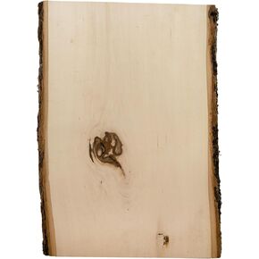 Walnut Hollow Rustic Basswood Plank, 11-13" Wide x 16" with Live Edge Wood (Pack of 1) - for Wood Burning, Home Décor, and Rustic Weddings