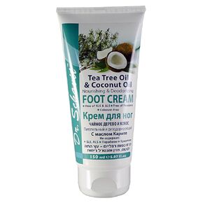 Foot Cream for Dry Cracked Skin with Tea Tree and Coconut Oil - Nourishing and Deodorizing Heel Cream - Foot Repair Moisturizer with Shea Butter - Soothes Irritated Skin