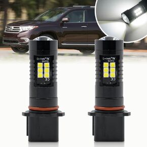 PSX26W LED Fog Light Bulbs CANbus 6500K Plug&Play for Toyota Highlander 2011-2013 Bulbs Xenon White 21 SMD 12278 H28W Fog Lamps Bulbs