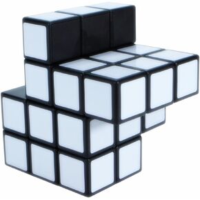 Cuberspeed Blanker Cube Mirror 3x3 with an Offset core and Bandaged Pieces Silver Color Puzzle