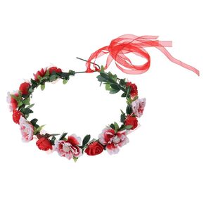 KALLORY Bridal Floral Headdress - Wreath Headband, Barrettes Headpiece for Wedding, Princess, Vacation & Hair Accessory