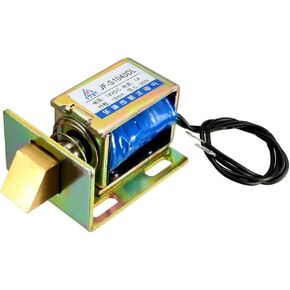 uxcell Eelectric Door Lock Solenoid,DC 12V 25N Force 10mm Stroke,Pull Type,Open Frame,Solenoid Electromagnet with Mount Board,Linear Motion,JF-S1040DL Type
