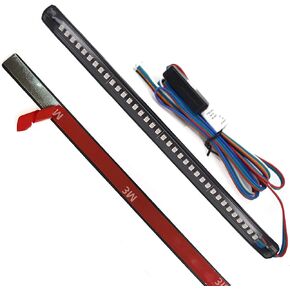 LED Light Strip for Harley Davidson Motorcycle Tail Brake Stop Turn Signal Light 8in Flexible led License Plate light for Motorbikes ATV Scooters