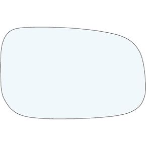 exactafit 8225R Passenger Side Mirror Glass Replacement Repair Compatible With 2007-2014 Volvo C30, C70, S40, S60, S80, V50, V70
