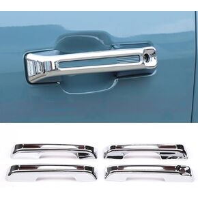 Exterior Door Handle Cover Decoration Trim Compatible with Ford Maverick 2022 2023 2024, ABS Car Accessories (Silver - 4 pcs)