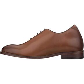 TOTO Men's Invisible Height Increasing Elevator Shoes - Premium Leather Lace-up Formal Oxfords - 2.6 Inches Taller