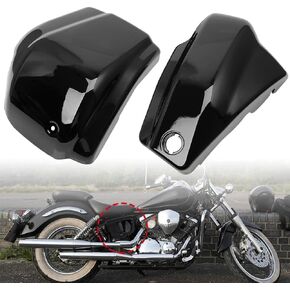 Motorcycle Battery Side Fairing Covers For Ya-maha Dragstar Vstar XVS1100 Classic Custom 1999-2011 Gloss Black