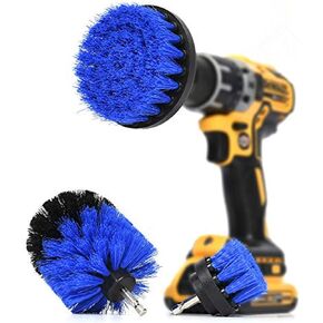Original Drill Brush 360 Attachments 3 Pack kit Medium- Yellow All Purpose Cleaner Scrubbing Brushes for Bathroom Surface, Grout, Tub, Shower, Kitchen, Auto,Boat,RV