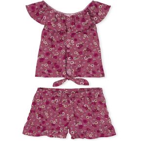 The Children's Place girls Girls Floral Ruffle 2-piece SetShorts