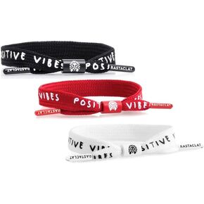 Rastaclat Original Hand Made Single Lace Core Collection Adjustable Men’s Bracelets | Set of 3 Single Lace Bracelets (Medium/Large)