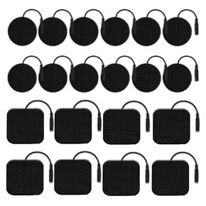 TENS Unit Electrode Pads Multiple Sizes Tens Electrodes for Tens Unit Replacement Pads for Tens Unit Pads Replacement 2"X 2" Tens Pads Replacement Reusable for Tens 7000 Replacement Pads Black