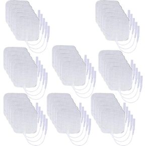 TENS Unit Pads 40 Pcs Wired Self-Adhesive Electrodes Premium Replacement Pads for TENS Units - 2x2 Inches (2x2-40Pcs)