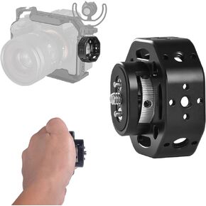 Mini Side Handle Handgrip, Round Camera Cage Grip Accessories Expander with ARRI Rosette Mount, 1/4"-20 Screw Mount Compatible with Mirrorless Camera Cages, Smartphone, Action Camera Cages, Rigs...
