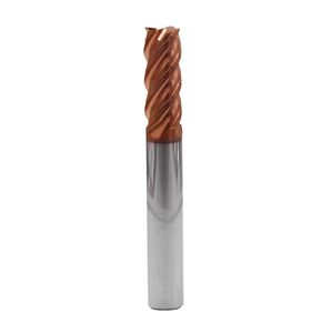 Carbide Square End Mill 4 Flute HRC65 for Milling Tool Steel, Alloy Steel, Mold Steel etc (1, 3mm/0.12in)