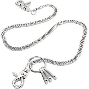 Lightweight Super Thin Cut Link wallet chain Swivel Trigger snap Biker Punk Key chain