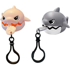 Shark Keyrings, Interesting Pull-String Design, Shark Pendant Keychains, Cute Decoration for Keys and Bags, Suitable for Women and Men Unisex