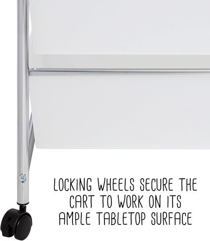 Honey Can Do 12-Drawer Rolling Craft Storage Or Office Cart, Chrome CRT-09642 Clear in Kuwait