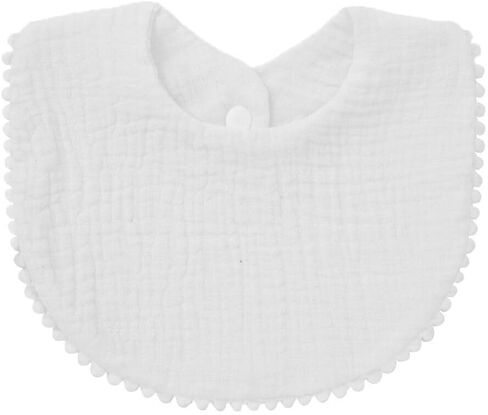 4 Pack Muslin Baby Drool Bibs,Toddler Boys Girls Cotton Drooling Bibs,Feeding Teething Bibs with Snap in Kuwait