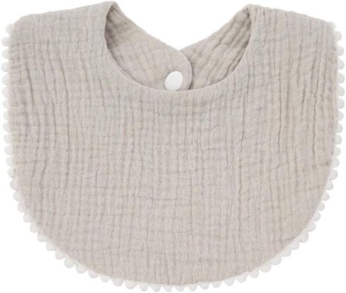 4 Pack Muslin Baby Drool Bibs,Toddler Boys Girls Cotton Drooling Bibs,Feeding Teething Bibs with Snap in Kuwait