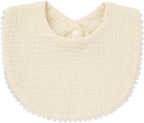 4 Pack Muslin Baby Drool Bibs,Toddler Boys Girls Cotton Drooling Bibs,Feeding Teething Bibs with Snap in Kuwait