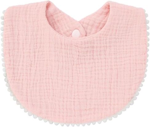 4 Pack Muslin Baby Drool Bibs,Toddler Boys Girls Cotton Drooling Bibs,Feeding Teething Bibs with Snap in Kuwait