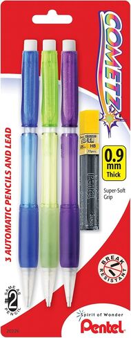 Pentel Comets Automatic Pencil, 0.9mm, Assorted Barrels, 5 Pack (AX119BP5M) in Saudi Arabia