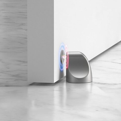 COMFORT DOOR Magnetic Door Stopper for Bottom of Door | Door Catch | No Drilling | Door Holder Floor Mount | Wall Protector | Small | Strong Adhesive | for Home, Bedroom, Office, Kitchen | Silver in Saudi Arabia