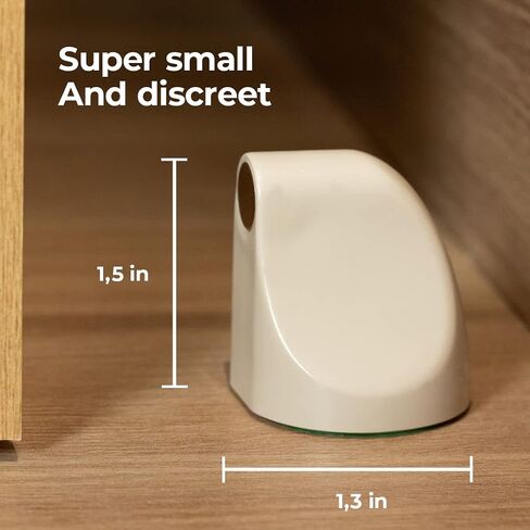 COMFORT DOOR Magnetic Door Stopper for Bottom of Door | Door Catch | No Drilling | Door Holder Floor Mount | Wall Protector | Small | Strong Adhesive | for Home, Bedroom, Office, Kitchen | Silver in Saudi Arabia