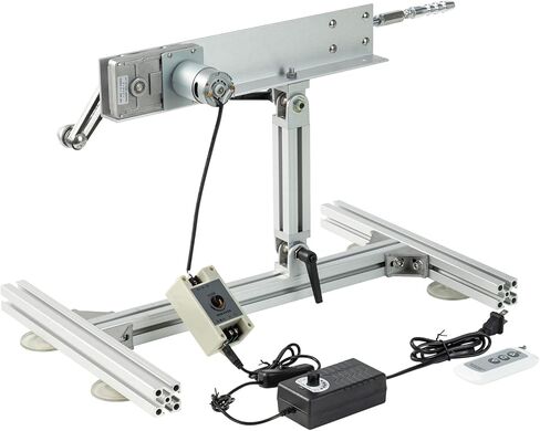 DIY الترددية المحرك الخطي المحرك DC 24V السكتة الدماغية قابل للتعديل 1.18 "-6"، سرعة قابلة للتغيير 25-120 دورة في الدقيقة، مع محول الطاقة وحدة تحكم عن بعد حامل موصل نهاية عدة (24V150mm120rpm) in Kuwait