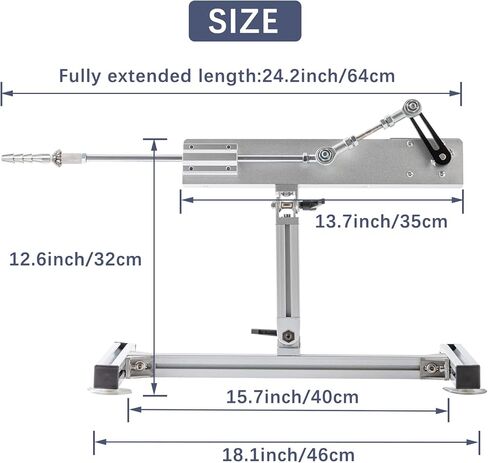 DIY الترددية المحرك الخطي المحرك DC 24V السكتة الدماغية قابل للتعديل 1.18 "-6"، سرعة قابلة للتغيير 25-120 دورة في الدقيقة، مع محول الطاقة وحدة تحكم عن بعد حامل موصل نهاية عدة (24V150mm120rpm) in Kuwait