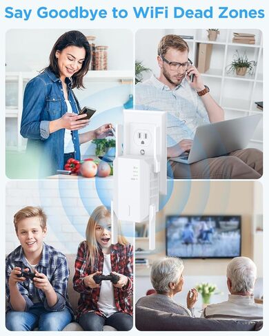مكرر معزز موسع واي فاي للمنزل والخارج، 1200 ميجابت في الثانية (12880 قدم مربع) موسع نطاق واي فاي ثنائي النطاق، سهل الإعداد معزز إشارة لاسلكية مكرر واي فاي مع منفذ إيثرنت، طويل المدى in Kuwait