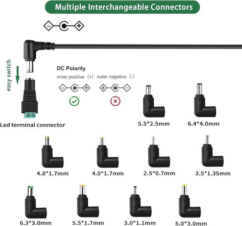 24V 2.5A AC Adapter Power Supply,100~240V AC to DC 24 Volt 1A 1.5A 2A 2500 mAh Converter Transformer for 5050 3528 LED Strip Light 3D Printer LED Driver CCTV Security System LCD Monitor in Kuwait