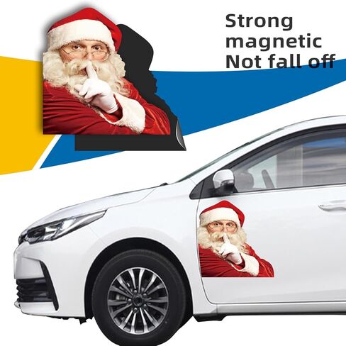 ملصق مغناطيسي للسيارة سانتا عيد الميلاد، ملصق مغناطيسي عالي التحمل للسيارات والشاحنات وسيارات الدفع الرباعي in Kuwait
