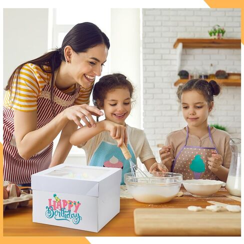 30 Pcs 12 x 12 x 8 Inches Cake Boxes with Window Tall Bakery Boxes Tier Cakes Pastry Boxes Dessert Boxes Disposable Cake Containers (White) in Saudi Arabia