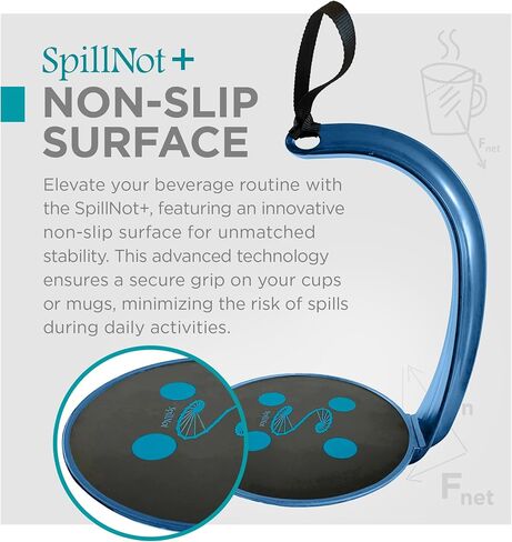 SpillNot+ - The SpillNot Portable Handheld Beverage Carrier, Nonspill Drink Tray, Innovative, Easy to Use - Black in Saudi Arabia