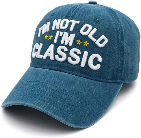 Funny Father's Day Retirement Birthday Gifts for Men Women,I'm Not Old Classic Washed Hat Gifts for Dad Old Man Women in Saudi Arabia