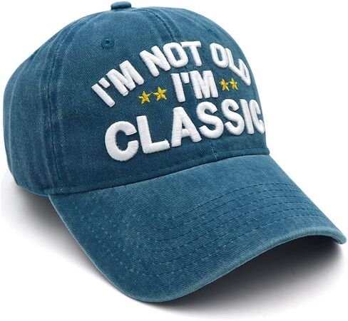 Funny Father's Day Retirement Birthday Gifts for Men Women,I'm Not Old Classic Washed Hat Gifts for Dad Old Man Women in Saudi Arabia